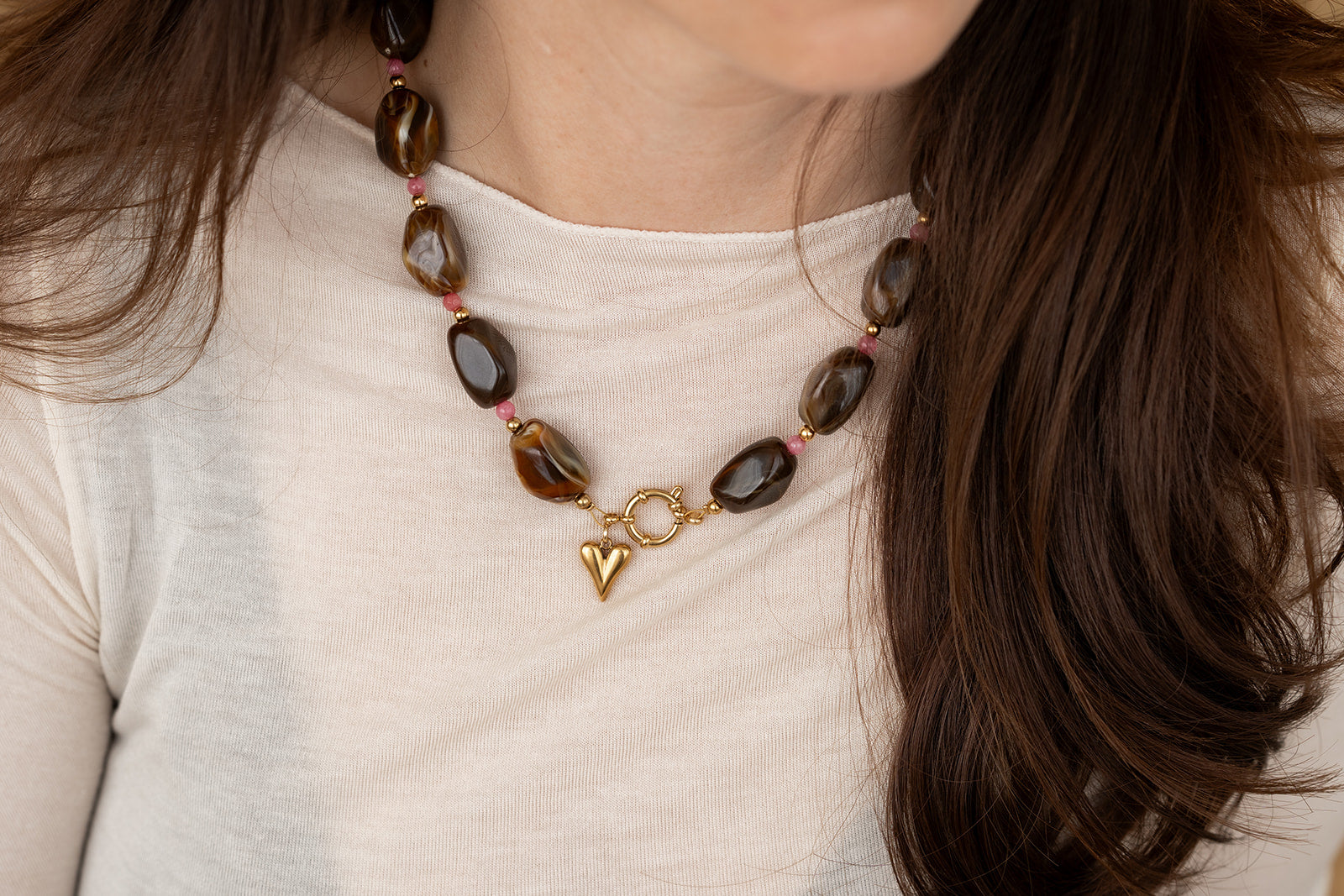 Ketting - Marmer Praline