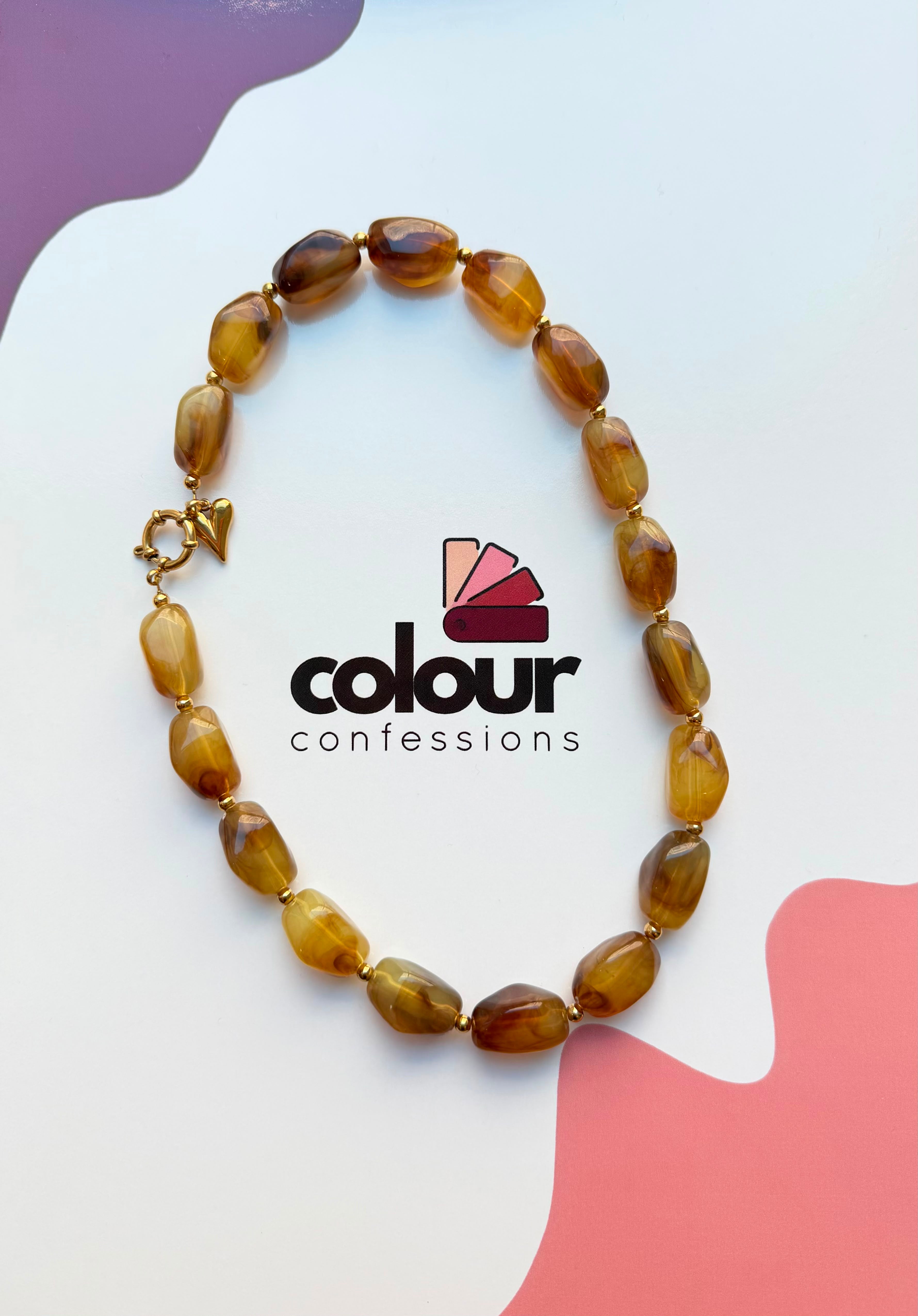 Ketting - Marmer Amber